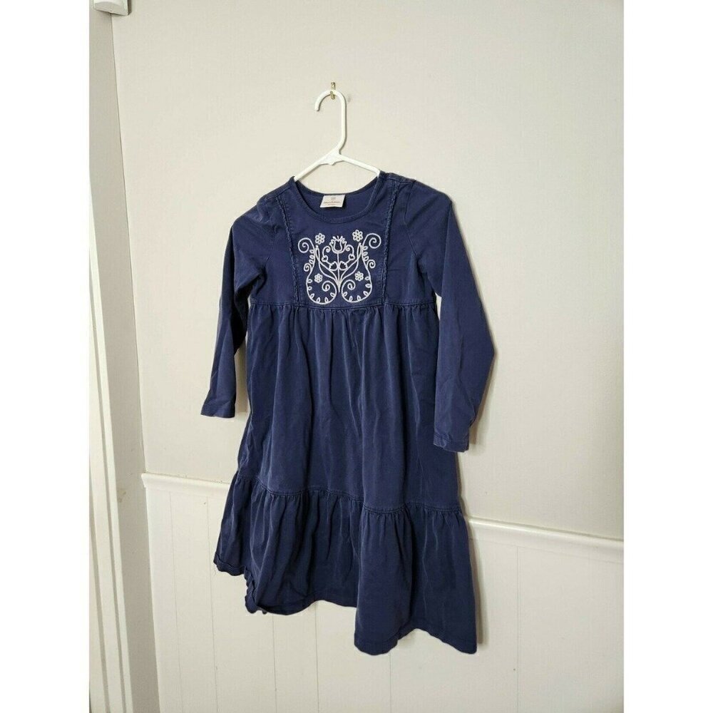 HANNA ANDERSSON Navy Tiered Dress